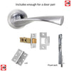 Rebated Double Door Pack Colorado Status Lever on Round Rose Satin Chrome Combo Handle & Accessory Pack