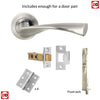 Rebated Double Door Pack Colorado Status Lever on Round Rose Satin Nickel Combo Handle & Accessory Pack