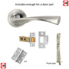 Double Door Pack Colorado Status Lever on Round Rose Satin Nickel Combo Handle & Accessory Pack