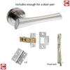 Rebated Double Door Pack Corsica Mediterranean Lever On Rose Satin Nickel Combo Handle & Accessory Pack