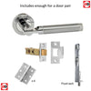 Rebated Double Door Pack Dakota Status Lever on Round Rose Satin Chrome Polished Chrome Combo Handle & Accessory Pack