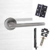 Double Door Pack Forme Boston Designer Lever on Minimal Round Rose Urban Graphite Combo Handle & Accessory Pack