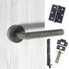 Double Door Pack Forme Elle Design Lever on Round Rose Urban Graphite Combo Handle & Accessory Pack