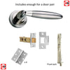 Double Door Pack Gibraltar Mediterranean Lever On Rose Satin Nickel/Polished Nickel Combo Handle & Accessory Pack