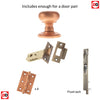 Double Door Pack Harrogate Mushroom Old English Mortice Knob Urban Satin Copper Combo Handle & Accessory Pack