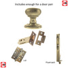 Double Door Pack Harrogate Mushroom Old English Mortice Knob Matt Antique Brass Combo Handle & Accessory Pack