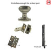 Double Door Pack Harrogate Mushroom Old English Mortice Knob Matt Gun Metal Combo Handle & Accessory Pack