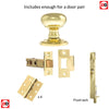 Double Door Pack Harrogate Mushroom Old English Mortice Knob Polished Brass Combo Handle & Accessory Pack