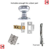 Rebated Double Door Pack Harrogate Mushroom Old English Mortice Knob Polished Chrome Combo Handle & Accessory Pack