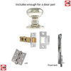 Rebated Double Door Pack Harrogate Mushroom Old English Mortice Knob Polished Nickel Combo Handle & Accessory Pack