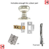 Double Door Pack Harrogate Mushroom Old English Mortice Knob Polished Nickel Combo Handle & Accessory Pack