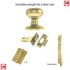 Double Door Pack Harrogate Mushroom Old English Mortice Knob Satin Brass Combo Handle & Accessory Pack