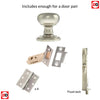 Double Door Pack Harrogate Mushroom Old English Mortice Knob Satin Nickel  Combo Handle & Accessory Pack