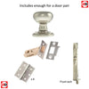 Double Door Pack Harrogate Mushroom Old English Mortice Knob Satin Nickel  Combo Handle & Accessory Pack