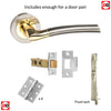 Double Door Pack Indiana Status Lever on Round Rose Satin Nickel Polished Brass Combo Handle & Accessory Pack
