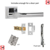 Double Door Pack Kansas Status Lever on Square Rose Polished Chrome Combo Handle & Accessory Pack