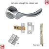Double Door Pack Malaga Mediterranean Lever on Rose Satin Nickel Combo Handle & Accessory Pack