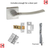 Double Door Pack Olimpia Forme Designer Lever on Minimal Square Rose Satin Chrome Combo Handle & Accessory Pack