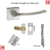 Rebated Double Door Pack Olimpia Forme Designer Lever on Minimal Square Rose Satin Chrome Combo Handle & Accessory Pack