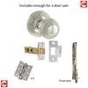 Double Door Pack Ripon Reeded Old English Mortice Knob Polished Nickel Combo Handle & Accessory Pack