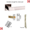 Double Door Pack Senza Pari Casalli Lever on Square Rose Satin Nickel/Polished Nickel Combo Handle & Accessory Pack