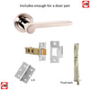 Double Door Pack Senza Pari Darrio Lever on Rose Satin Nickel/Polished Nickel Combo Handle & Accessory Pack