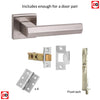 Double Door Pack Senza Pari Davoli Lever on Flush Rose Satin Nickel Combo Handle & Accessory Pack