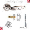 Rebated Double Door Pack Senza Pari Elisse Lever on Rose Satin Nickel Polished Chrome Combo Handle & Accessory Pack