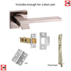 Rebated Double Door Pack Senza Pari Giovanni Lever on Flush Rose Satin Nickel Combo Handle & Accessory Pack