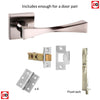Rebated Double Door Pack Senza Pari Guido Lever on Flush Rose Satin Nickel Combo Handle & Accessory Pack