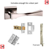 Double Door Pack Senza Pari Guido Lever on Flush Rose Satin Nickel Combo Handle & Accessory Pack