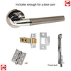 Double Door Pack Tennessee Status Lever on Round Rose Black Nickel Polished Chrome Combo Handle & Accessory Pack Pack