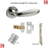 Rebated Double Door Pack Terassa Mediterranean Lever on Rose Satin Nickel Combo Handle & Accessory Pack