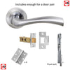Rebated Double Door Pack Texas Status Lever on Round Rose Satin Chrome Combo Handle & Accessory Pack