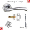 Double Door Pack Texas Status Lever on Round Rose Satin Chrome Combo Handle & Accessory Pack