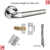 Double Door Pack Toulon Mediterranean Lever on Rose Satin Nickel Polished Chrome Combo Handle & Accessory Pack