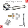 Double Door Pack Toulon Mediterranean Lever on Rose Satin Nickel Polished Chrome Combo Handle & Accessory Pack