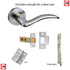 Double Door Pack Valencia Mediterranean Lever On Rose Satin Nickel/Polished Nickel Combo Handle & Accessory Pack