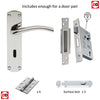 Double Door Serozzetta Tres SZC031CP Lever Lock Polished Chrome - Combo Handle & Accessory Pack