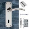 Double Door Serozzetta Tres SZC031CP Lever Lock Polished Chrome - Combo Handle & Accessory Pack