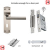 Double Door Steelworx CSLP1162P/SSS Mitred Lever Lock Satin Stainless Steel - Combo Handle & Accessory Pack