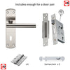 Double Door Steelworx CSLP1164P/SSS T-Bar Lever Lock Satin Stainless Steel - Combo Handle & Accessory Pack