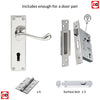 Double Door CBS54 Victorian Scroll Suite Lever Lock Polished Chrome - Combo Handle & Accessory Pack
