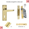 Double Door CBV30 Victorian Suite Lever Lock Brass - Combo Handle & Accessory Pack