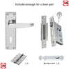 Double Door CBV30 Victorian Suite Lever Lock Polished Chrome - Combo Handle & Accessory Pack