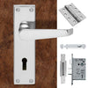 Double Door CBV30 Victorian Suite Lever Lock Polished Chrome - Combo Handle & Accessory Pack
