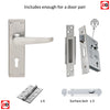 Double Door CBV30 Victorian Suite Lever Lock Satin Chrome - Combo Handle & Accessory Pack