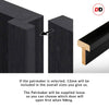 Bronx 4 Panel Solid Wood Internal Door Pair UK Made DD6315  - Eco-Urban® Shadow Black Premium Primed