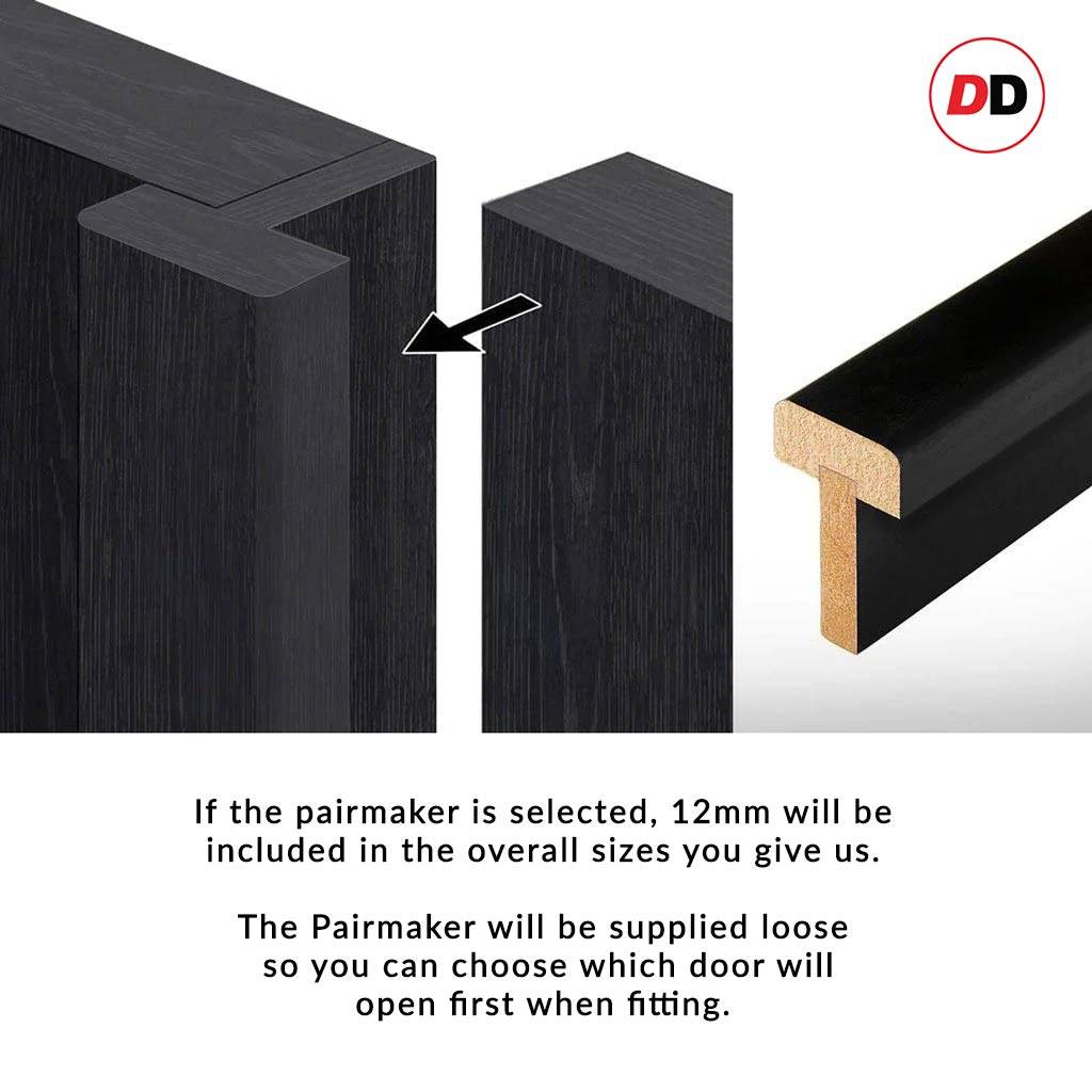 Cornwall 3 Panel Solid Wood Internal Door Pair UK Made DD6404 - Eco-Ur