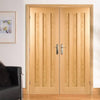 LPD Joinery Idaho Oak 3 Panel Fire Door Pair - 30 Minute Fire Rated